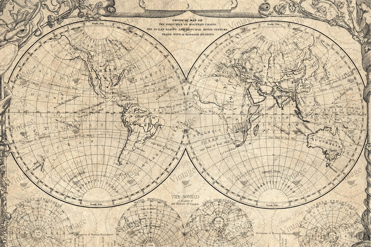 World Map | JRV Large 18# Paper