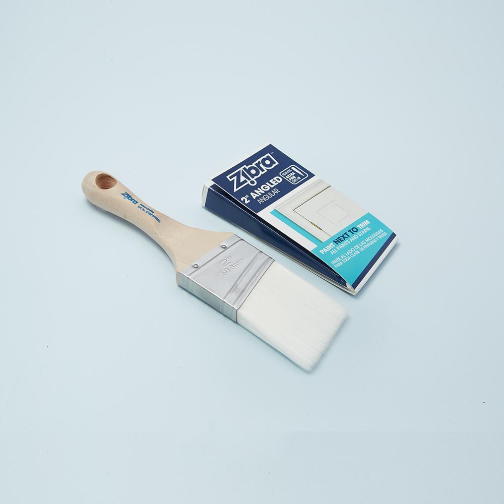 Zibra 2" Angled Precision Detail Paintbrush Stubby Handle