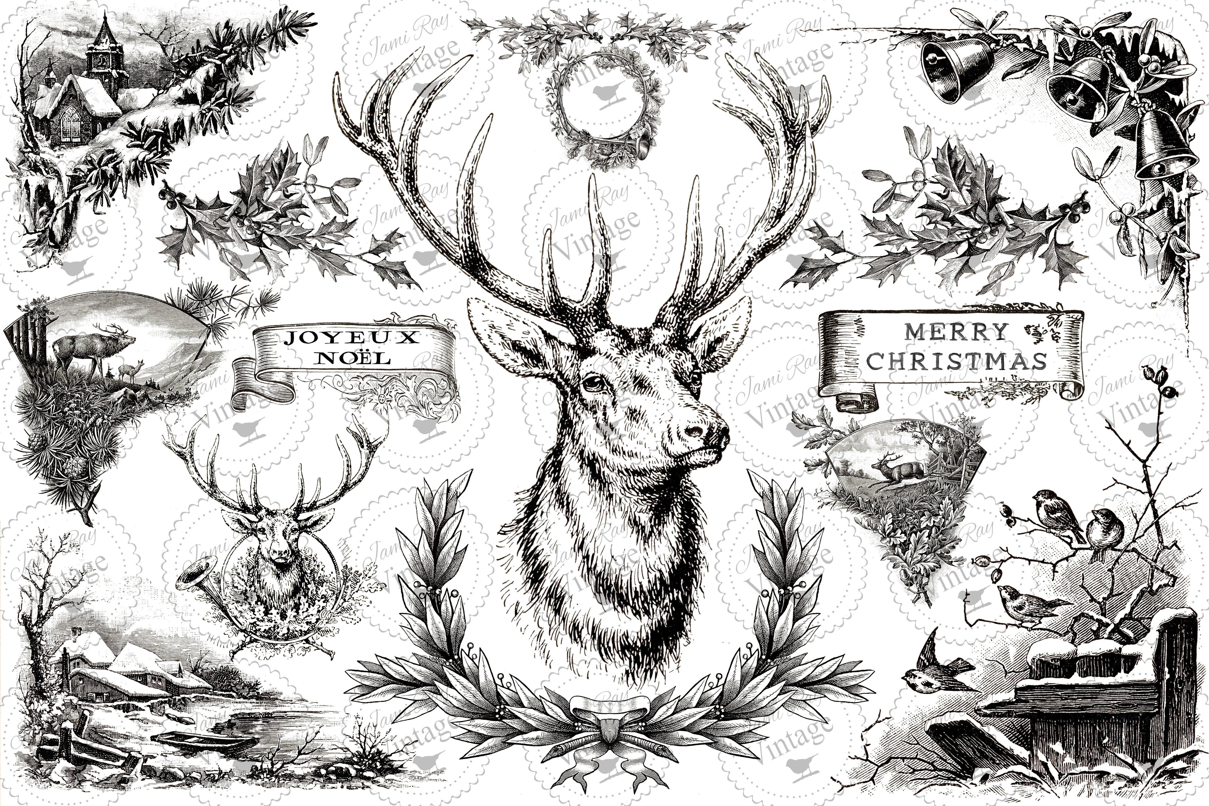 Christmas Stag | JRV Large 18# Paper