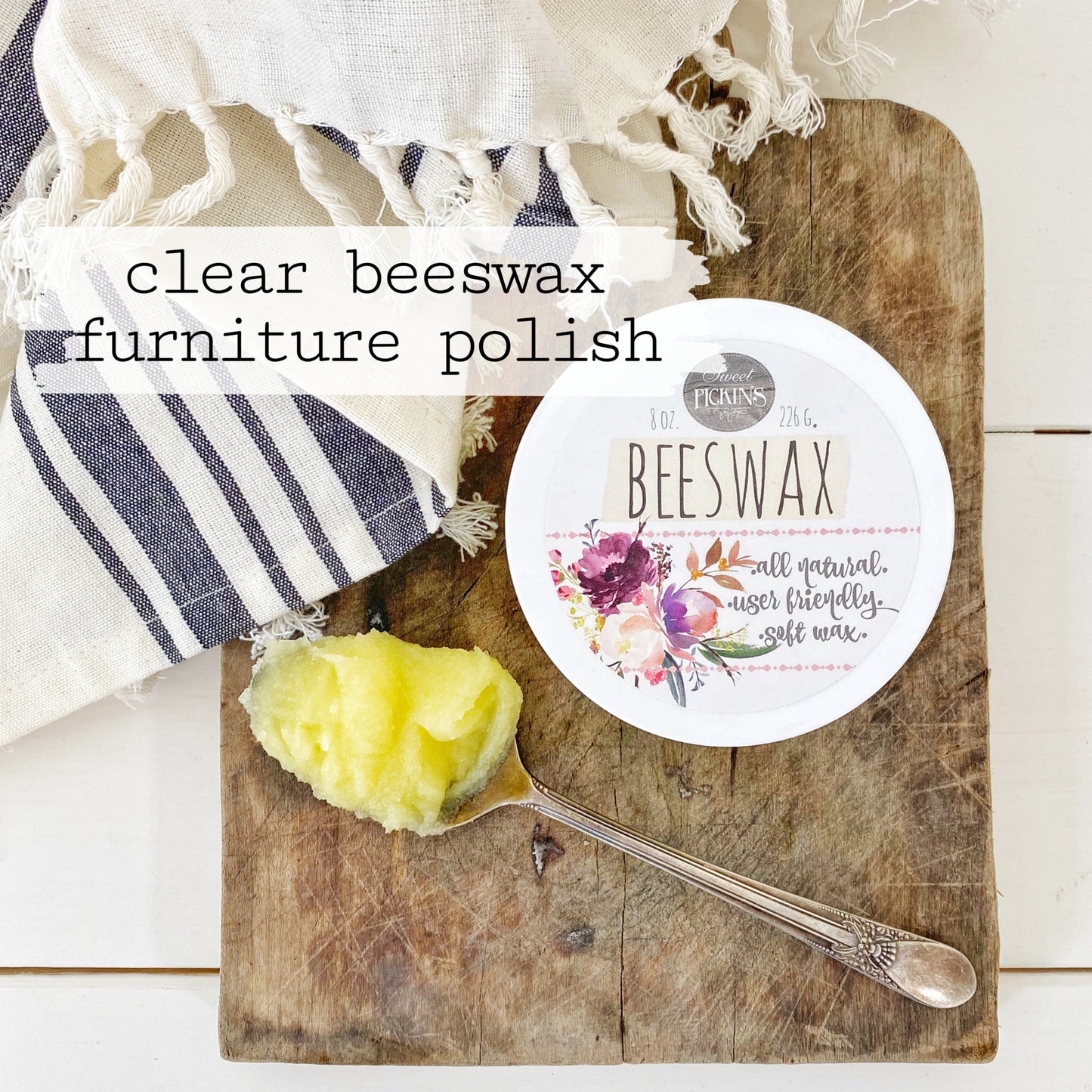 Clear Beeswax | Sweet Pickins Furniture Polish