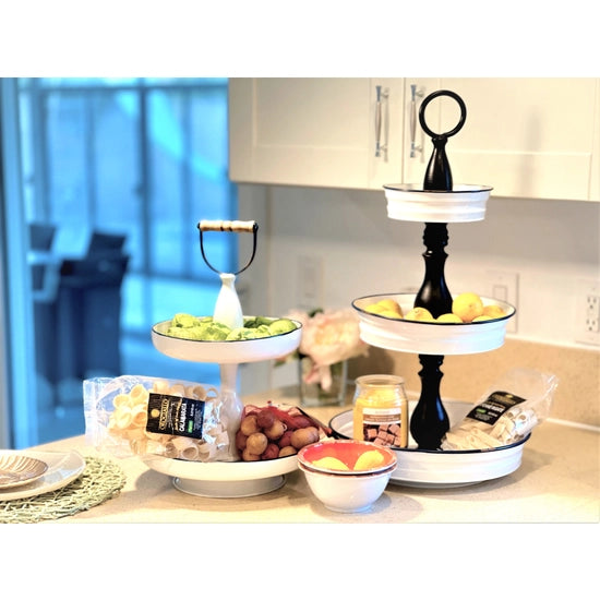 Enamel 3 Tiered Tray