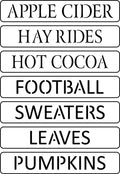 Fall Word Pack | JRV Stencils