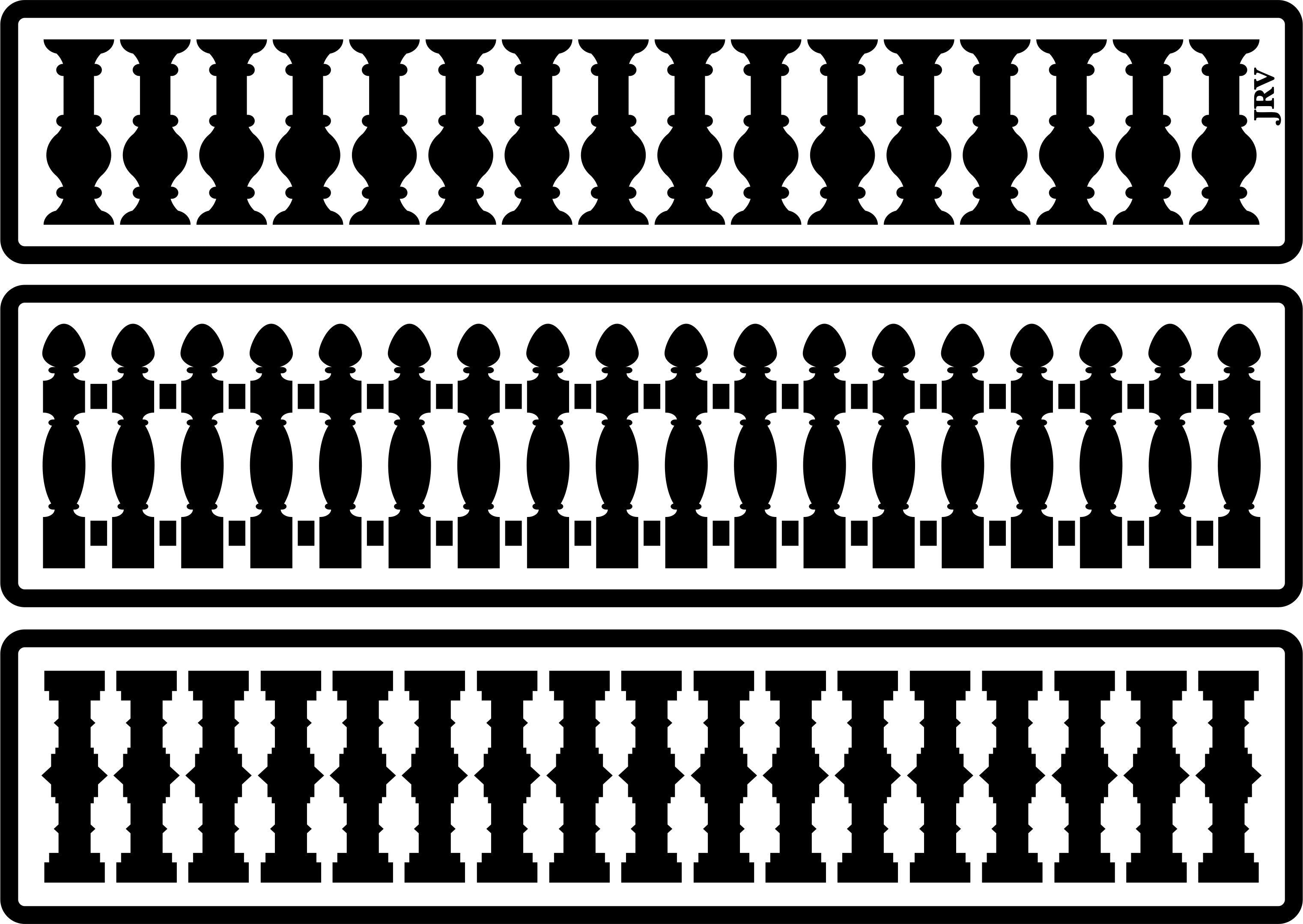 Fence Borders | JRV Stencils