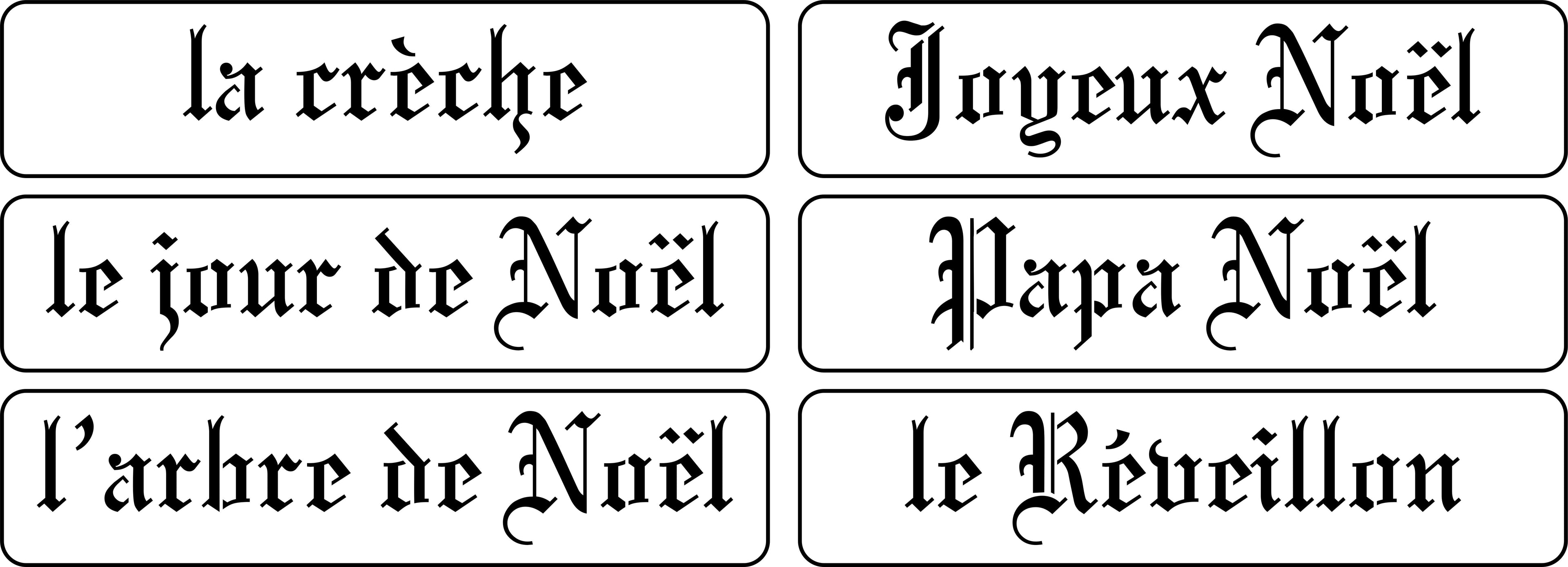 French Christmas Words Pack | JRV Stencils