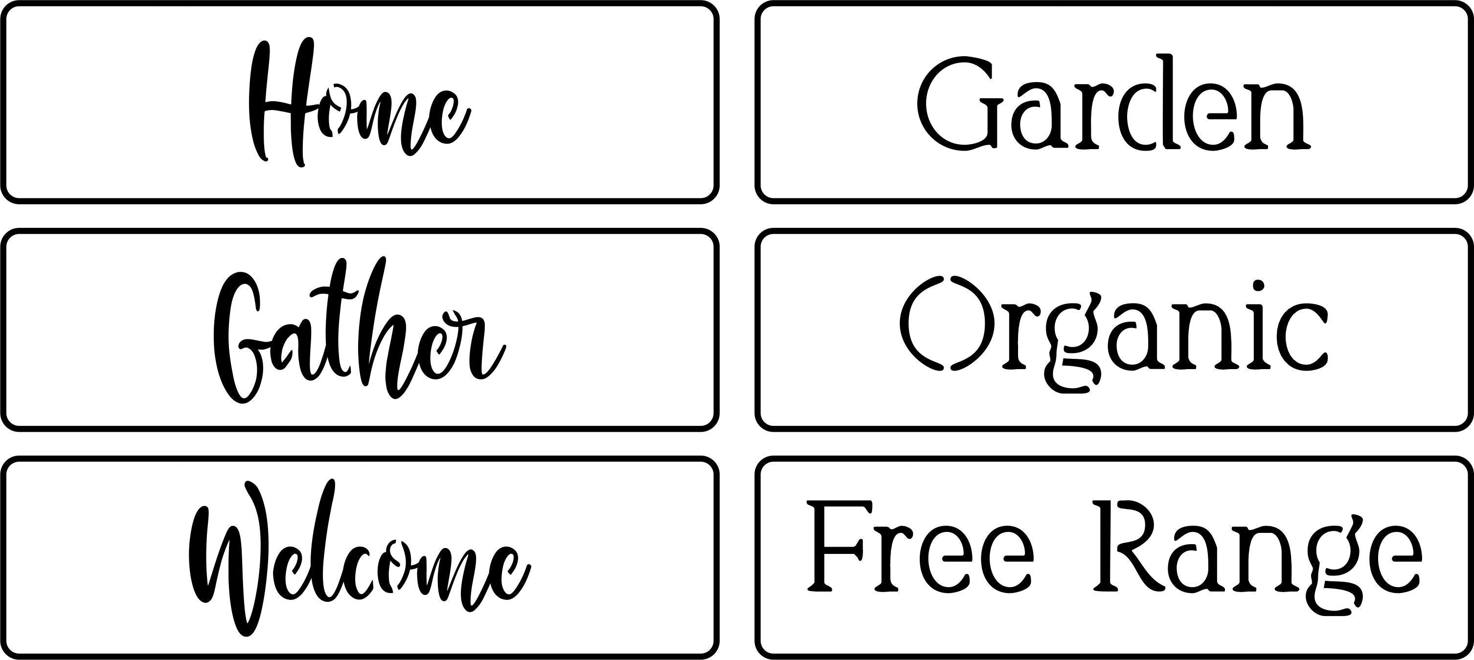 Home Word Pack | JRV Stencils
