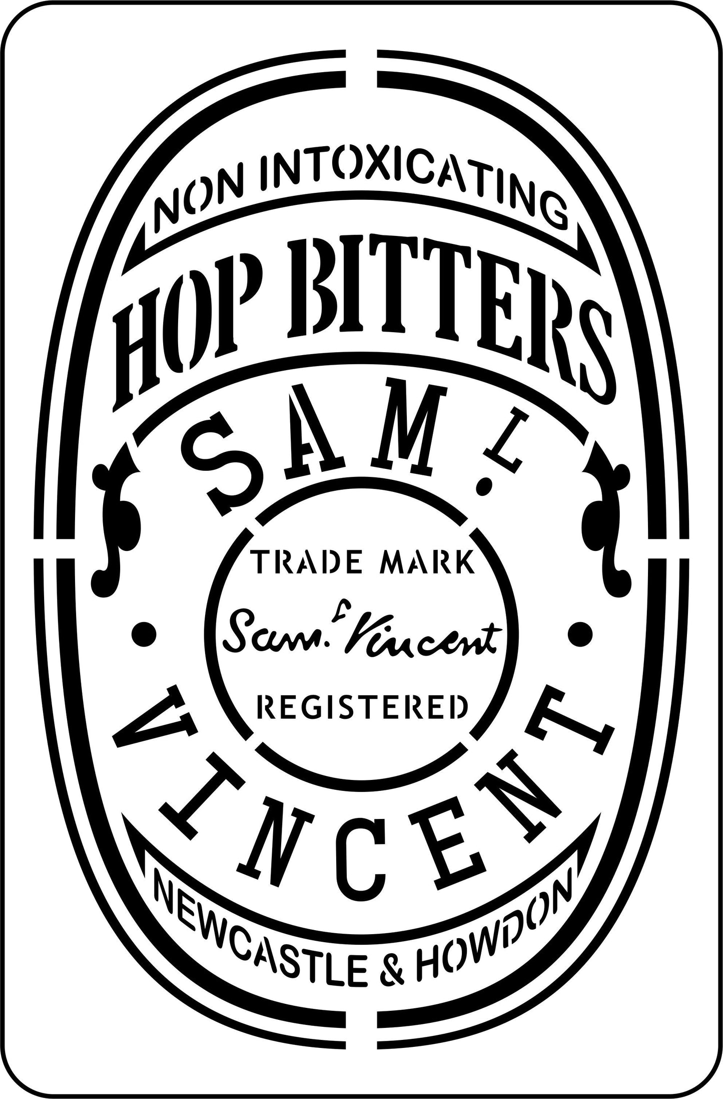 Hop Bitters Label | JRV Stencils