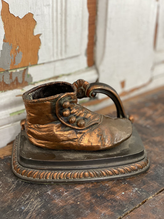 Vintage Bronze Shoe Book end