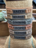 Leather Word Bracelet