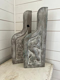 Solid Wood Brown Corbel Pair - Hand Painted Jami Ray Vintage