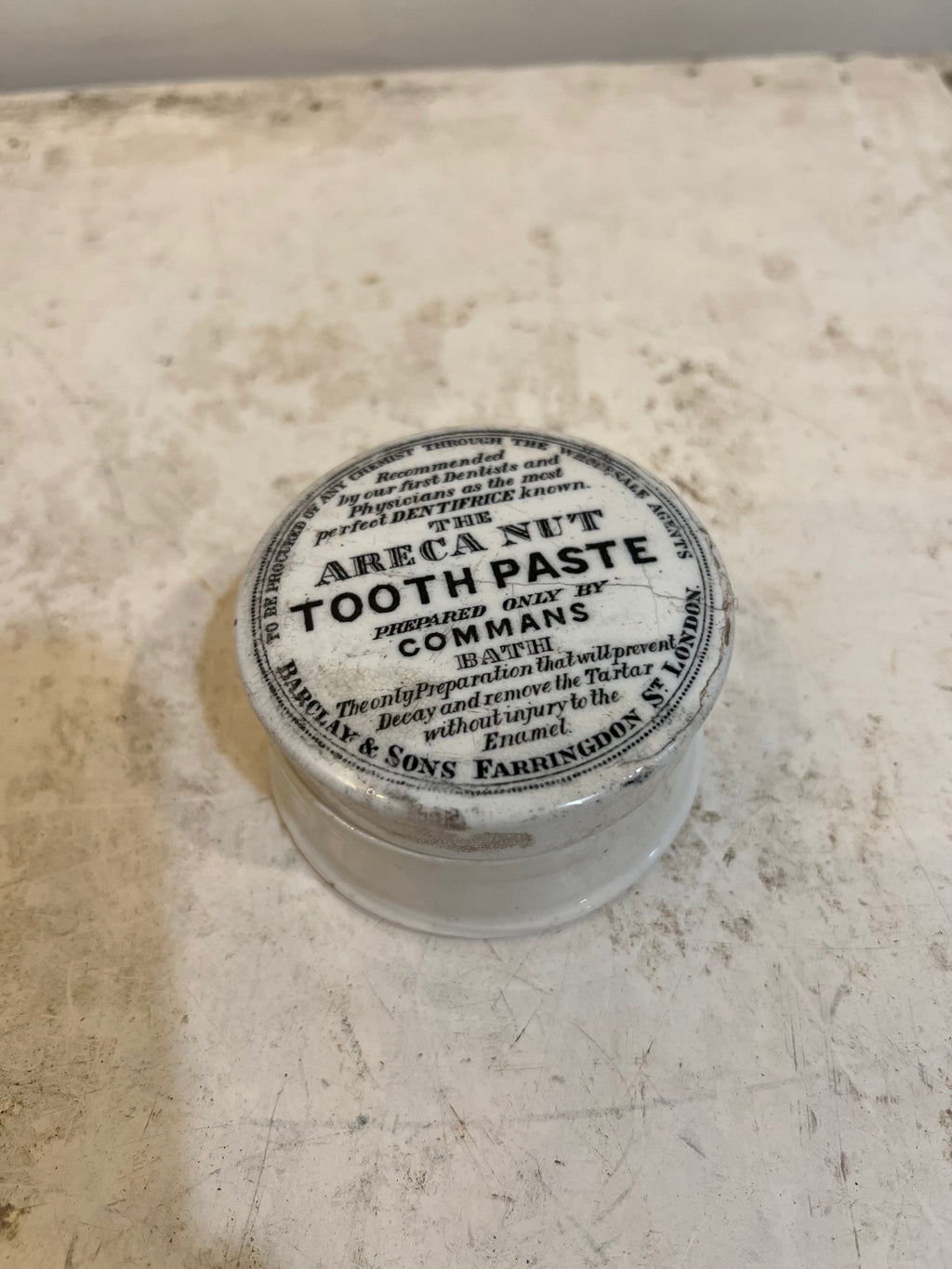 Victorian Areca Nut Tooth Paste Lid Jami Ray Vintage