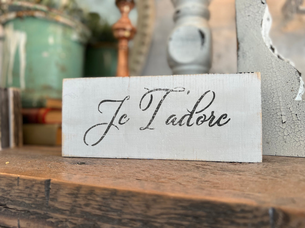 French Valentines Signs - Hand Painted and Stenciled