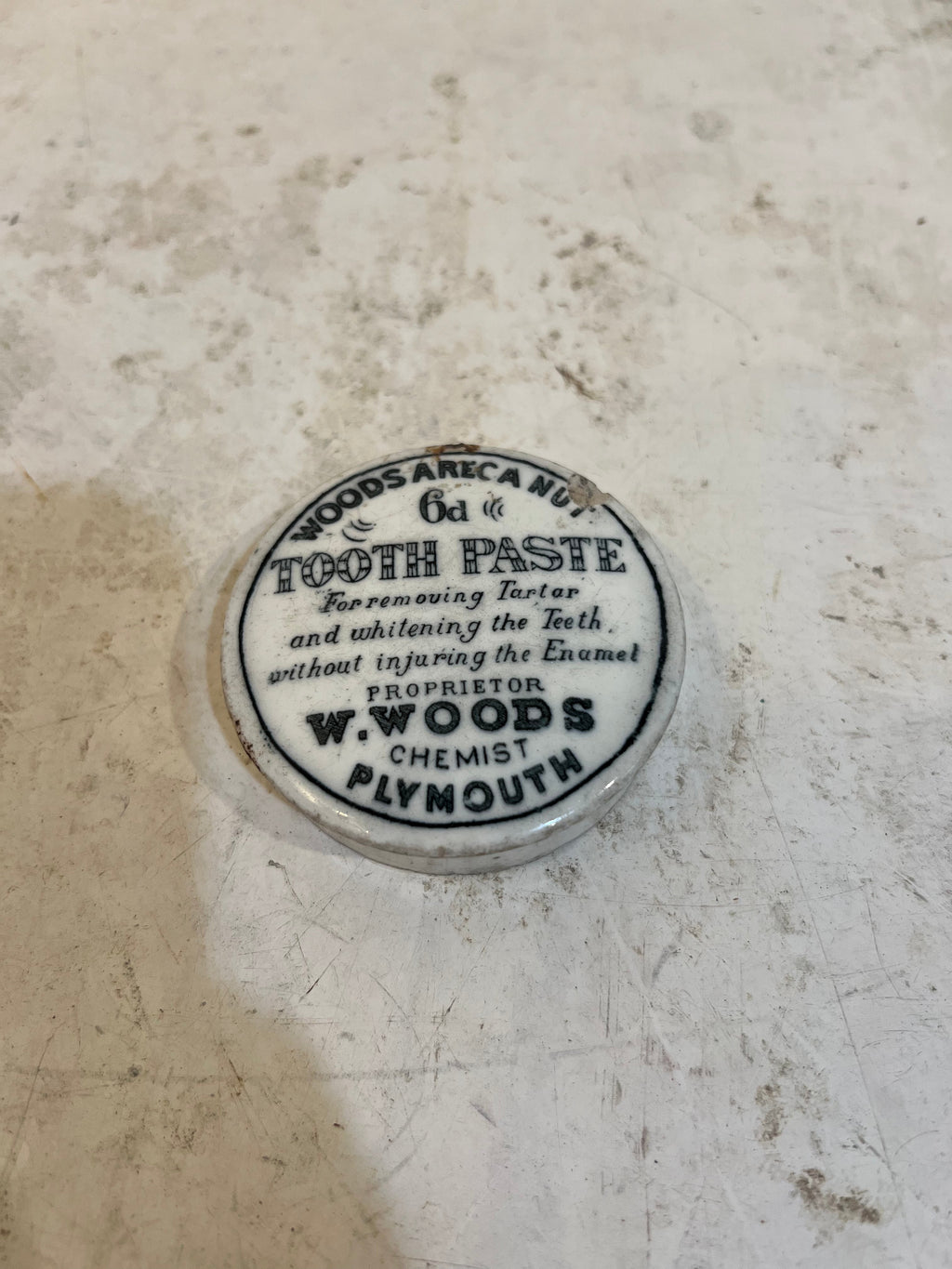 Victorian Areca Nut Tooth Paste Lid Jami Ray Vintage