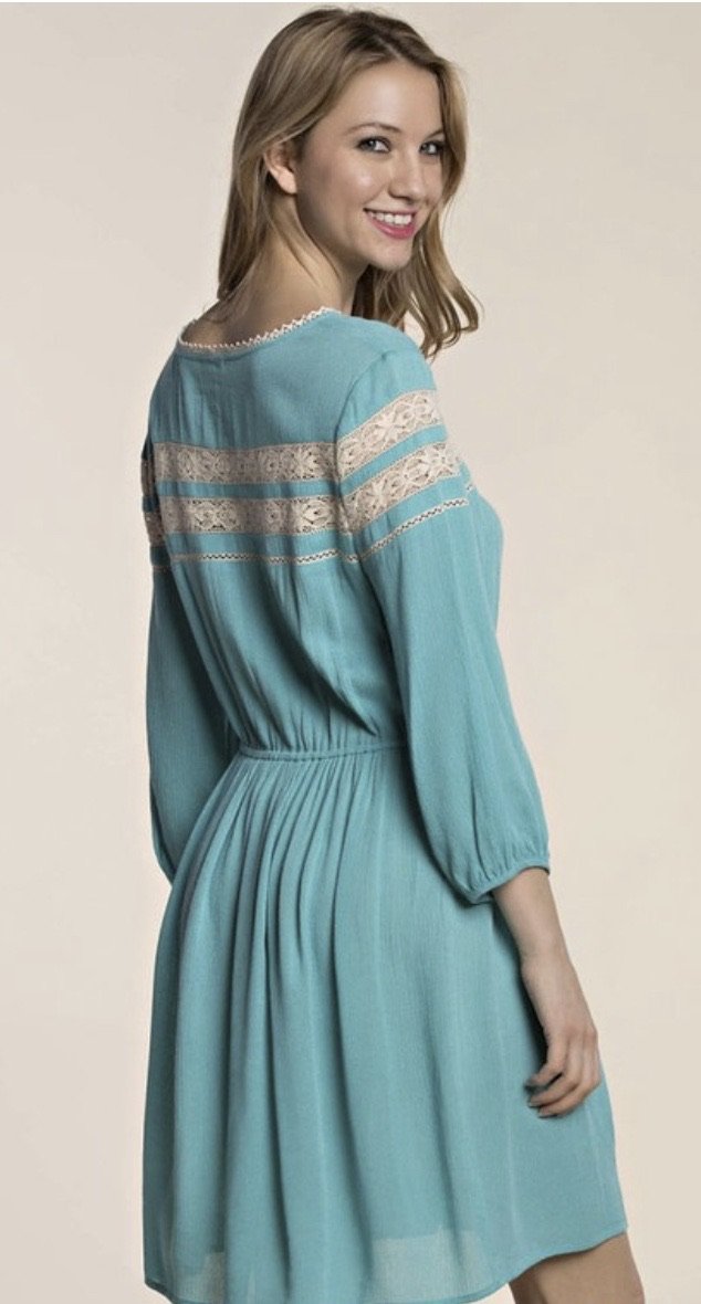 Lace Button Down Dress