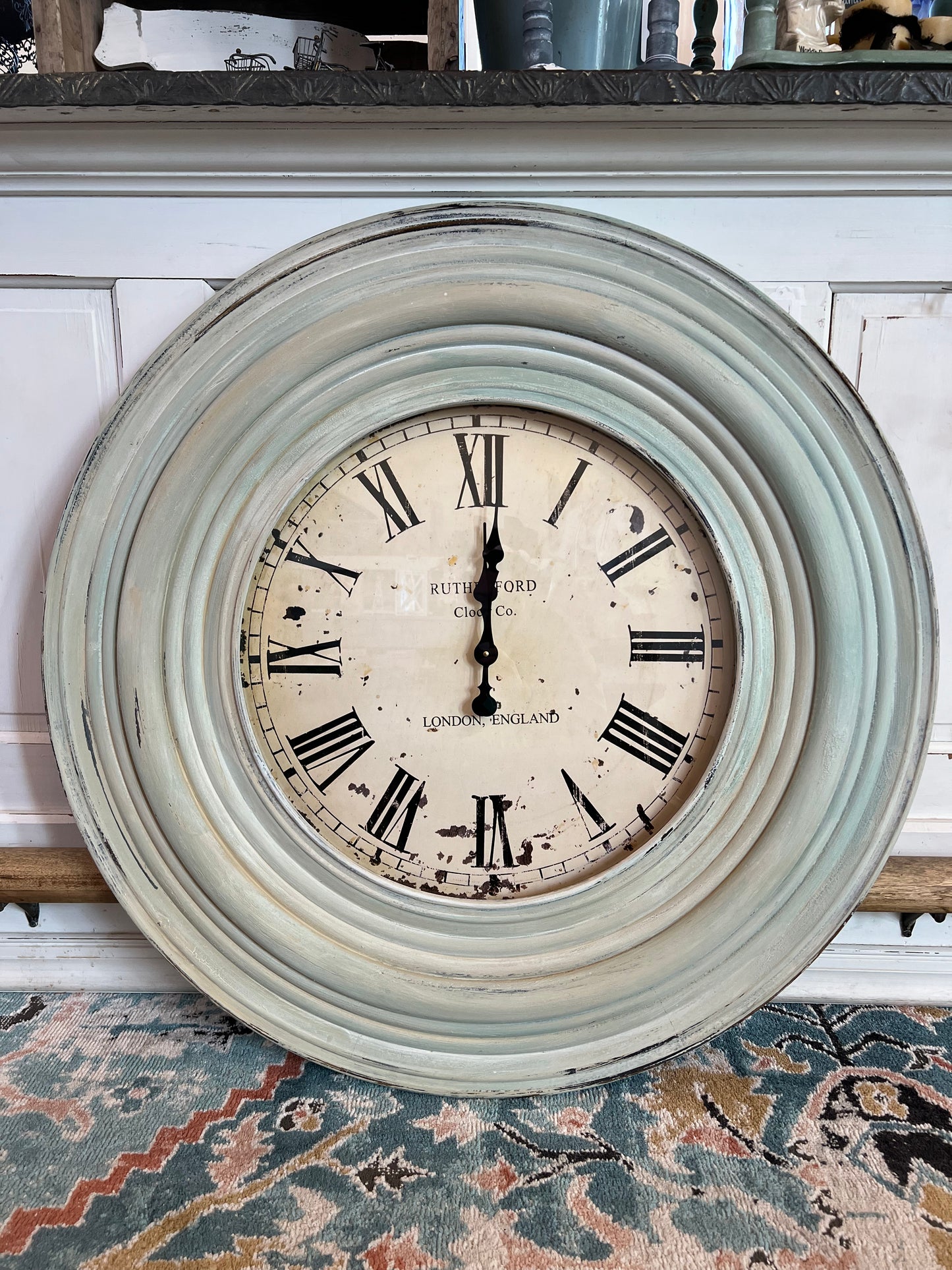 Oversized Rutherford Clock - hand painted