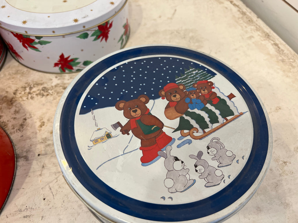 Retro Christmas Tins - sold individually