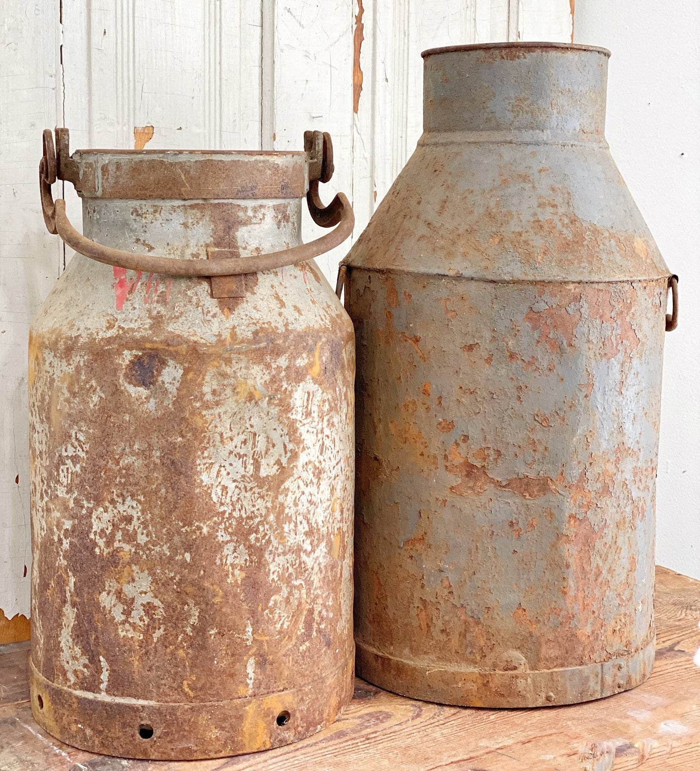Antique European Milk Cans - Large
