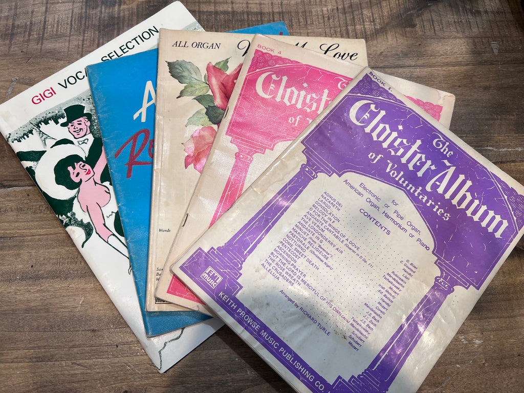 Vintage and Antique music books and Sheet Music sold individually