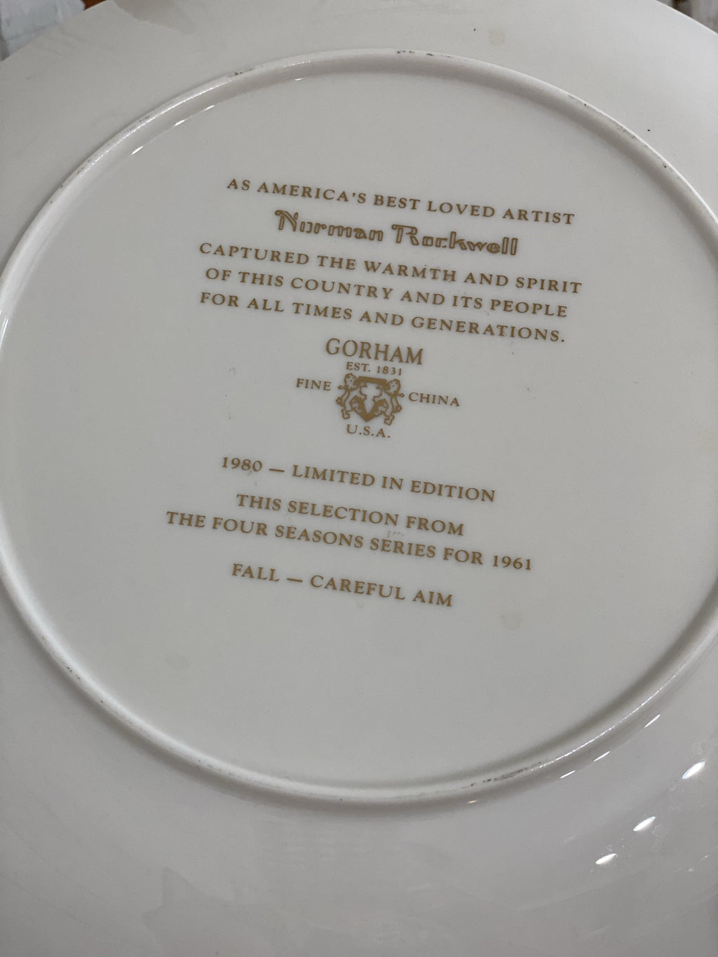 Norman Rockwell Season Plates