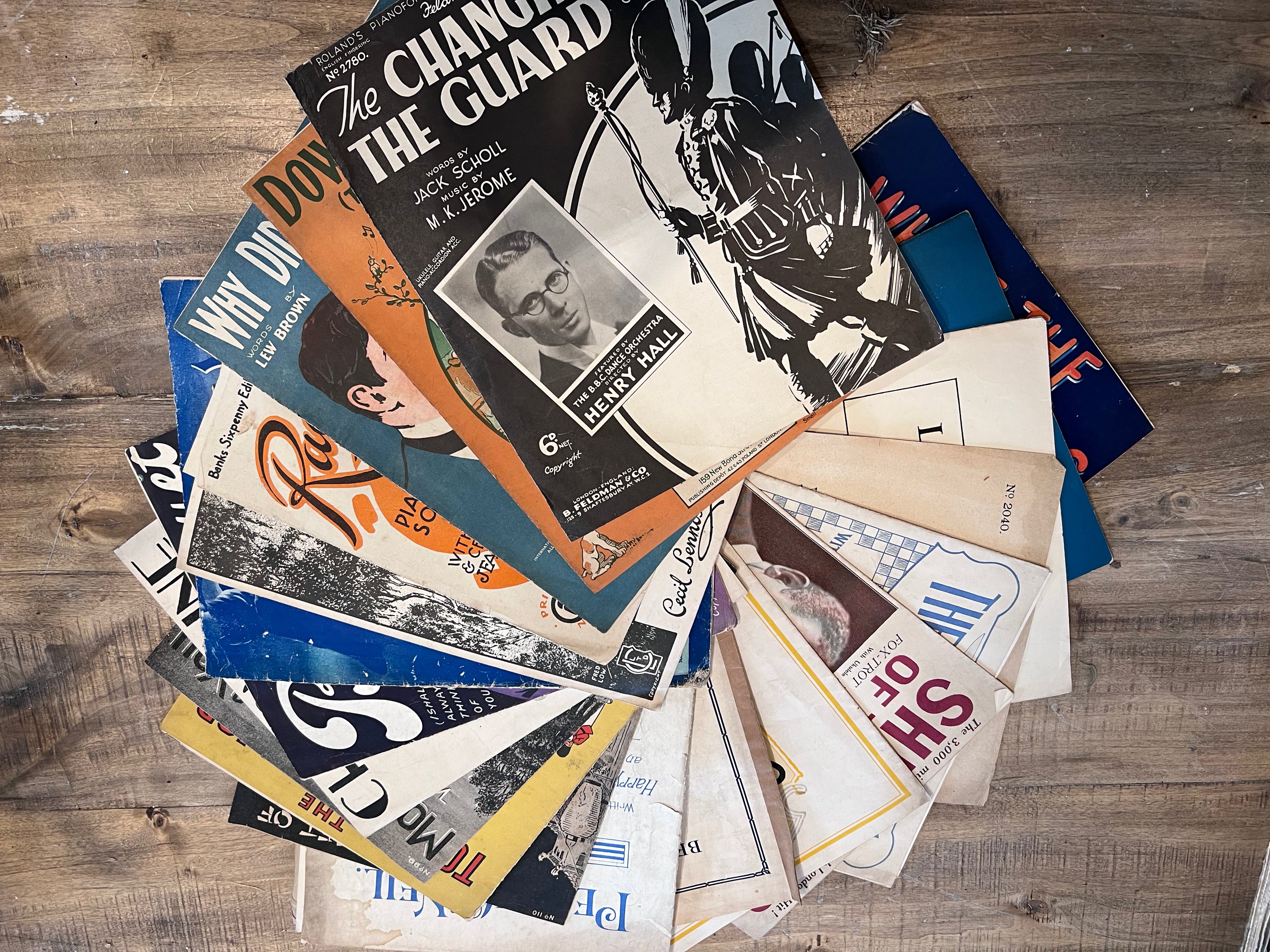Vintage and Antique music books and Sheet Music sold individually