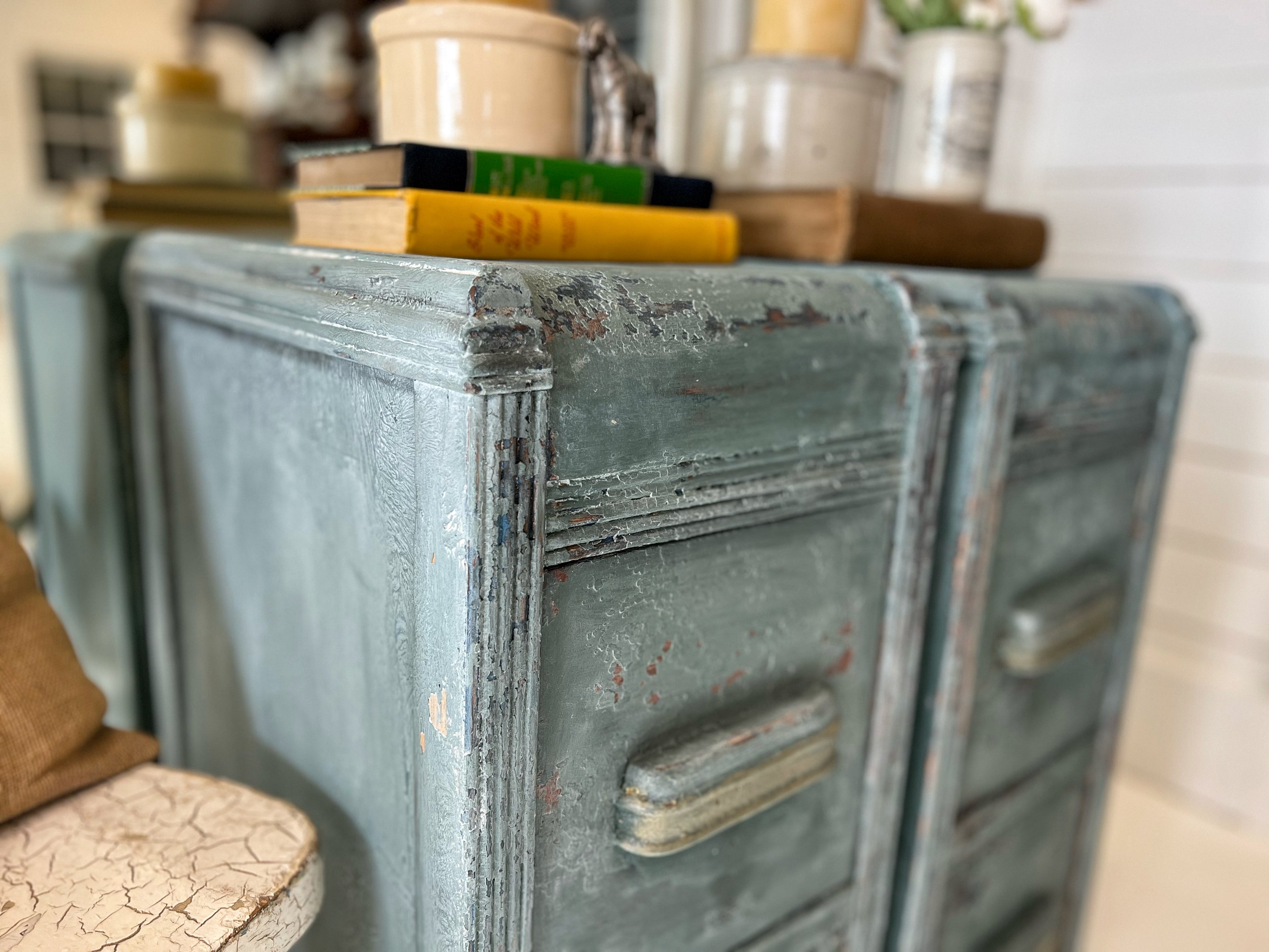 Vintage Chippy Nightstand Set