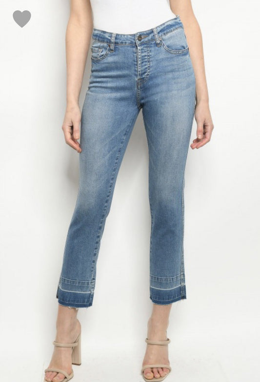 Cropped Skinny Button Fly Jeans*