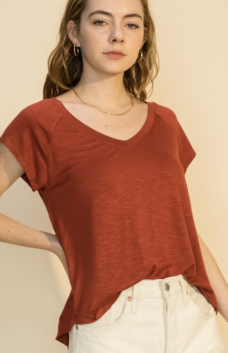 V Neck Raglan