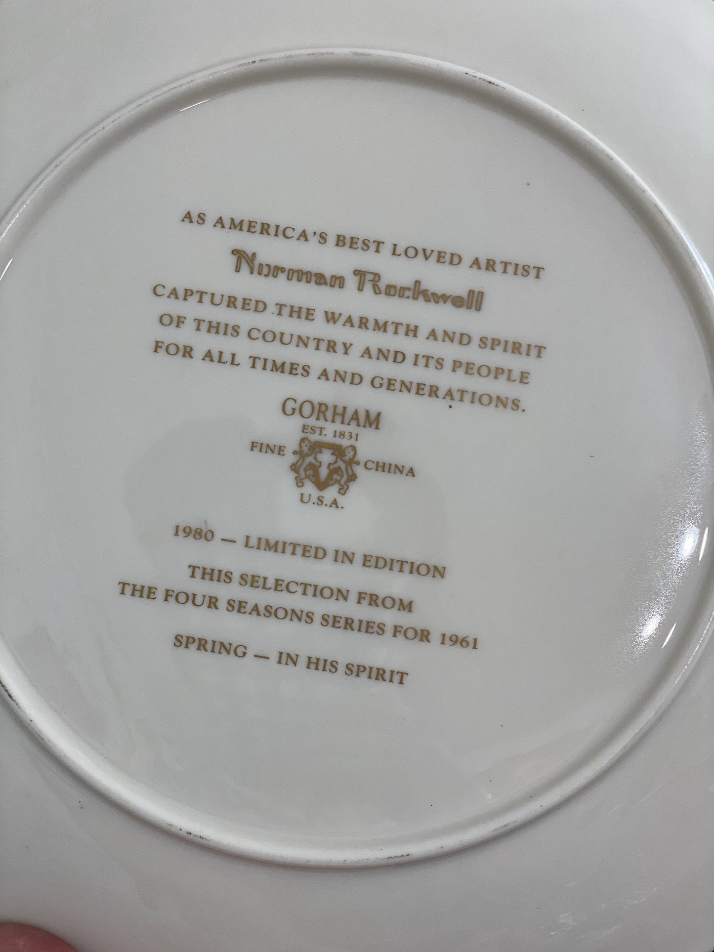 Norman Rockwell Season Plates