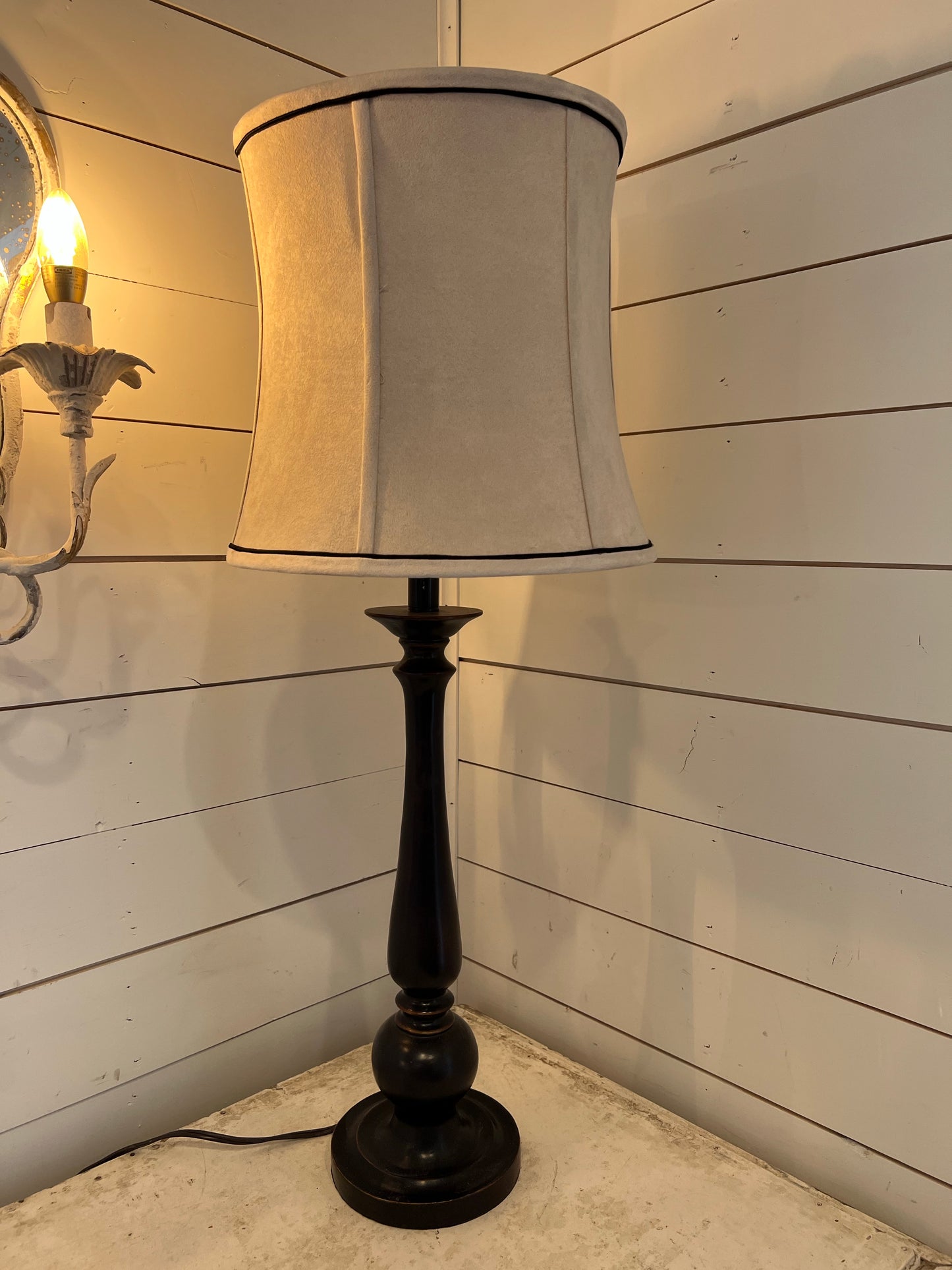 Tall Lamp with microfiber shade