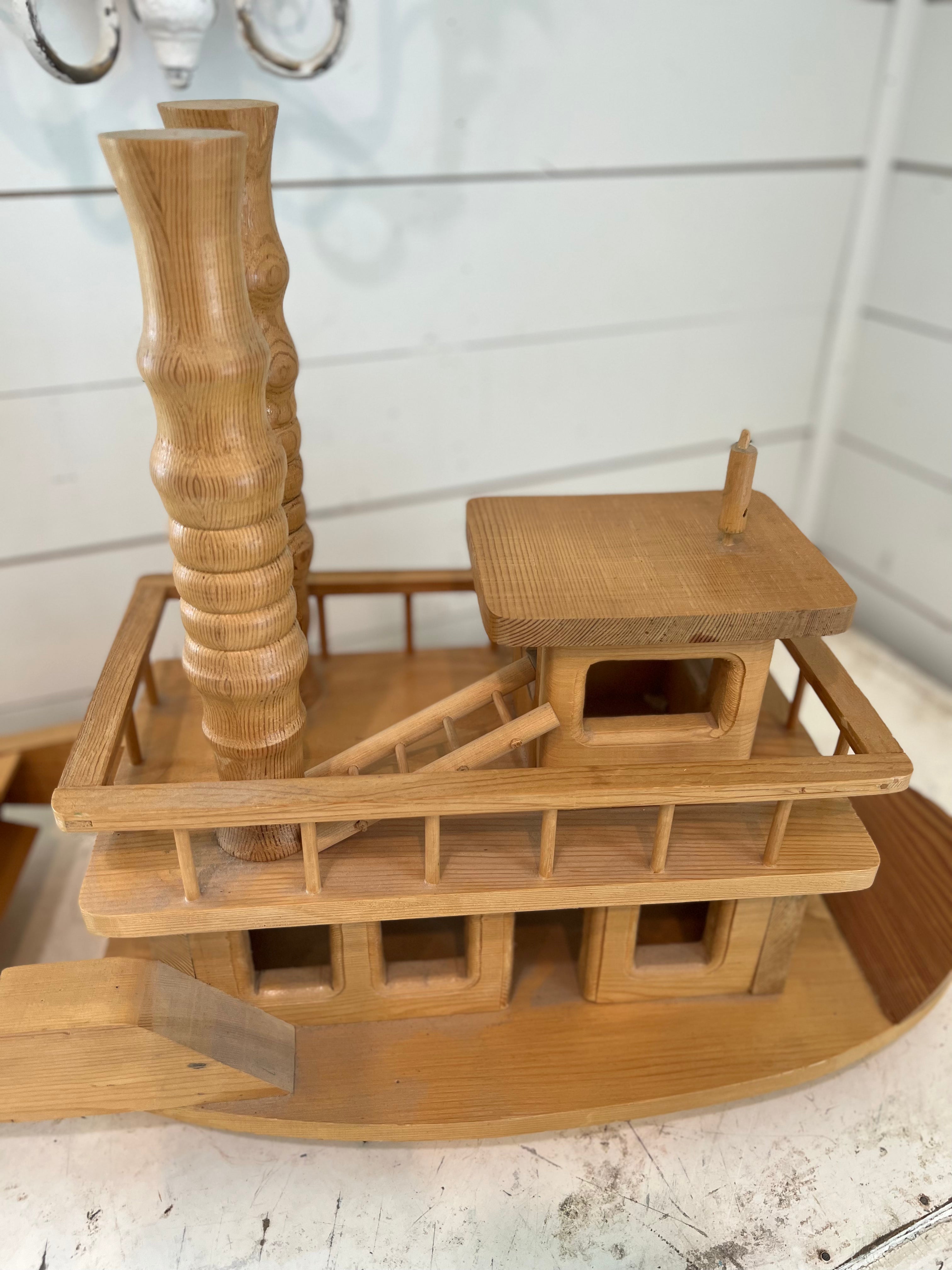 Wood Steamboat Handmade