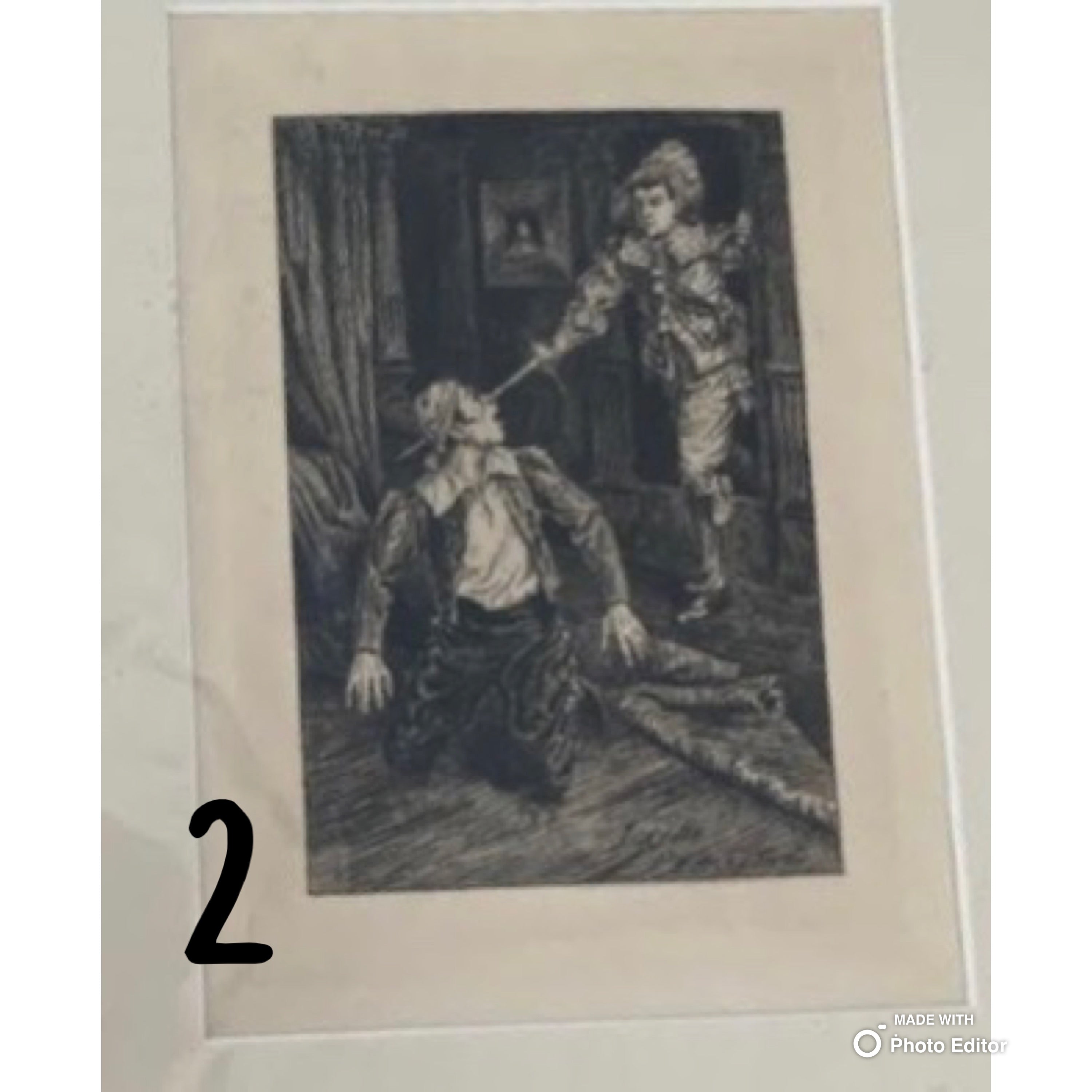 Vintage Matted Print