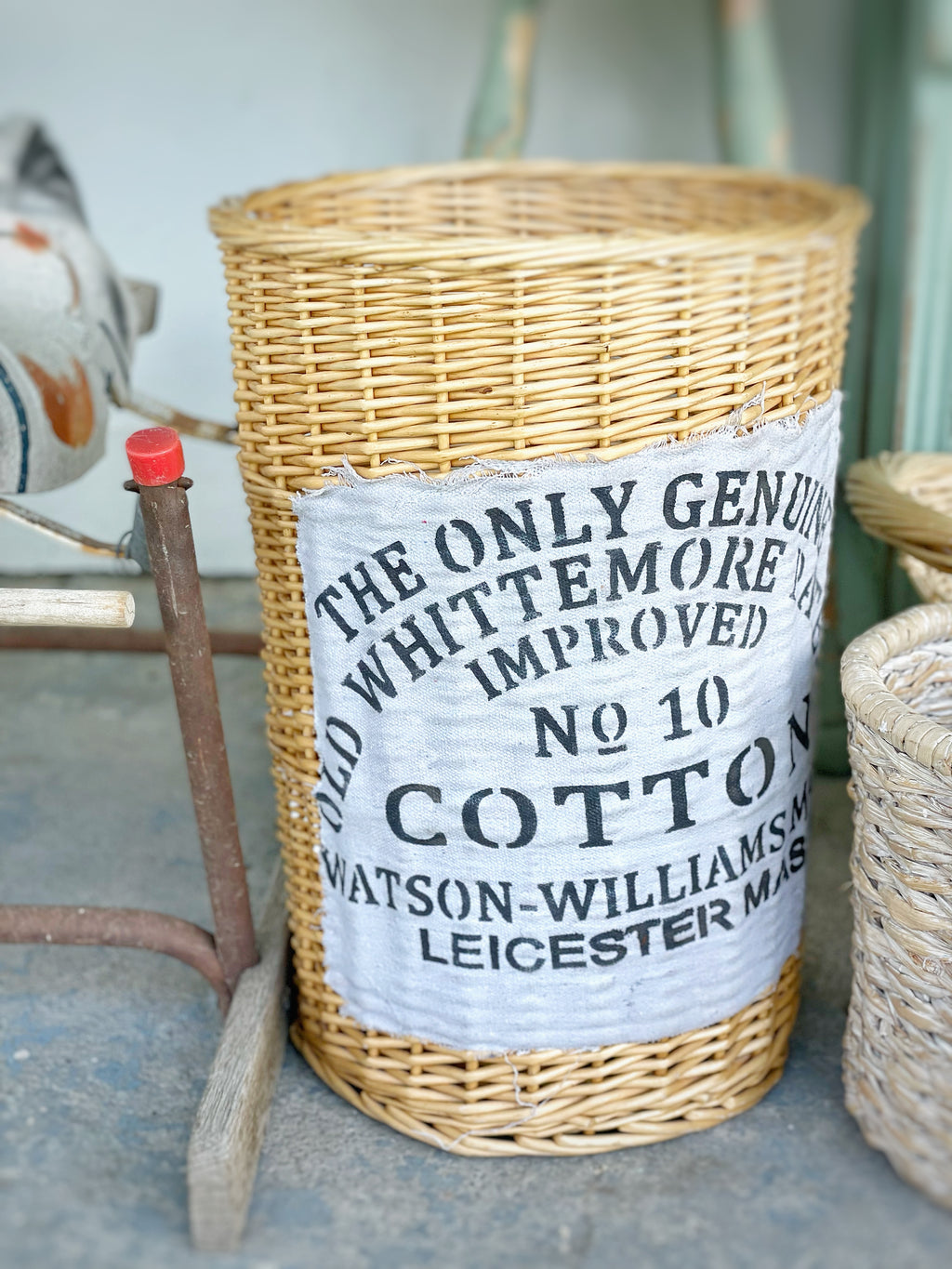 Stenciled Fabric Baskets - sold Individually