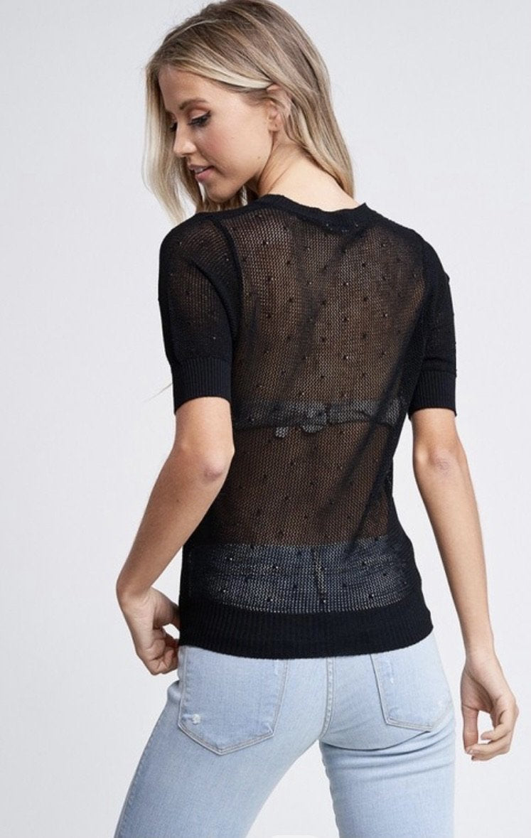 Black Lattice Shirt