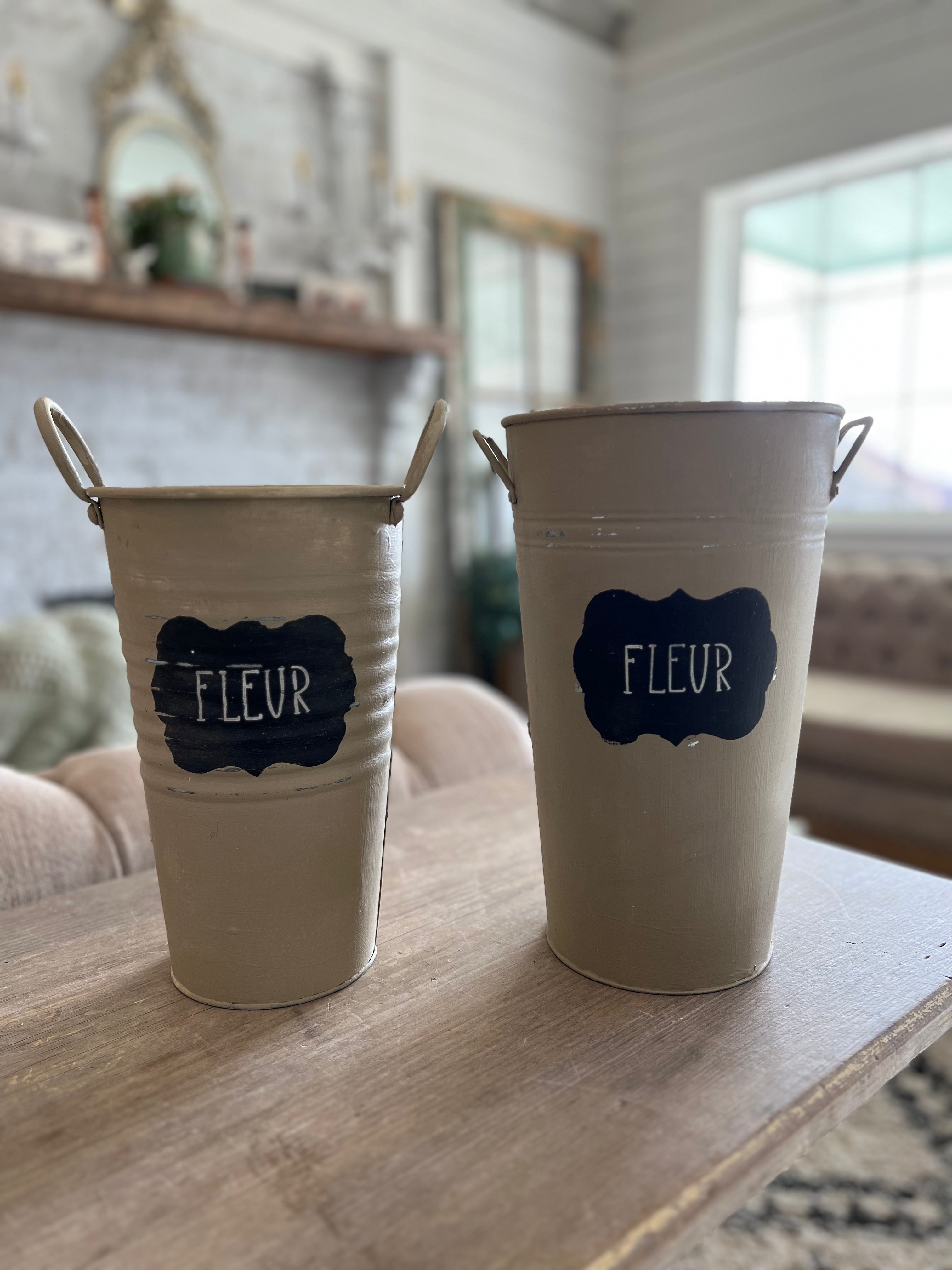 French style flower buckets