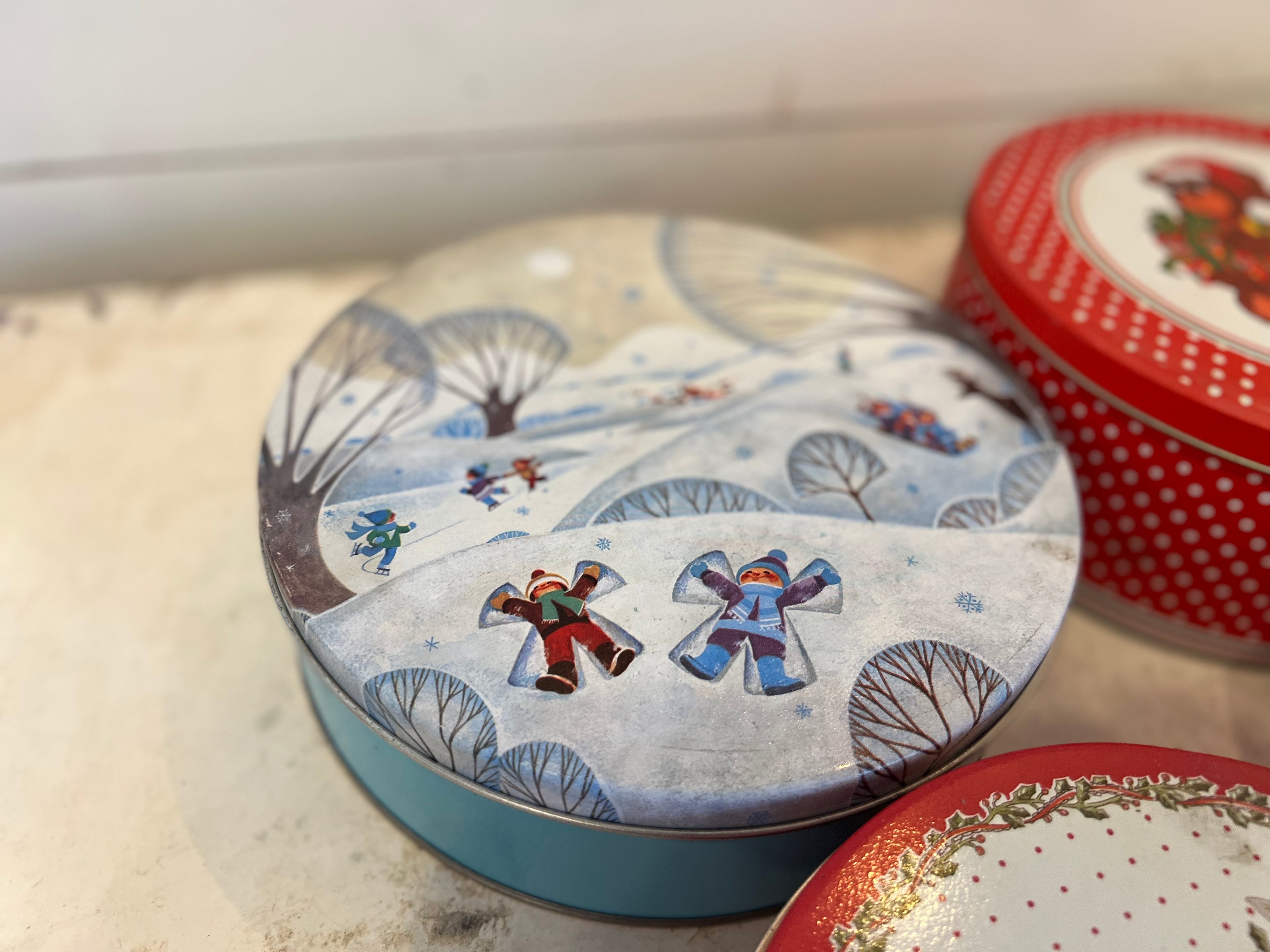 Retro Christmas Tins - sold individually