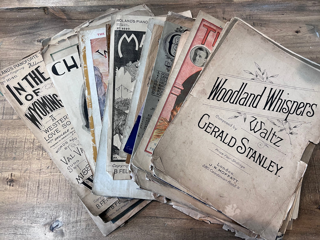 Vintage and Antique music books and Sheet Music sold individually