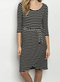 Black and White Dress 3/4 Sleeve