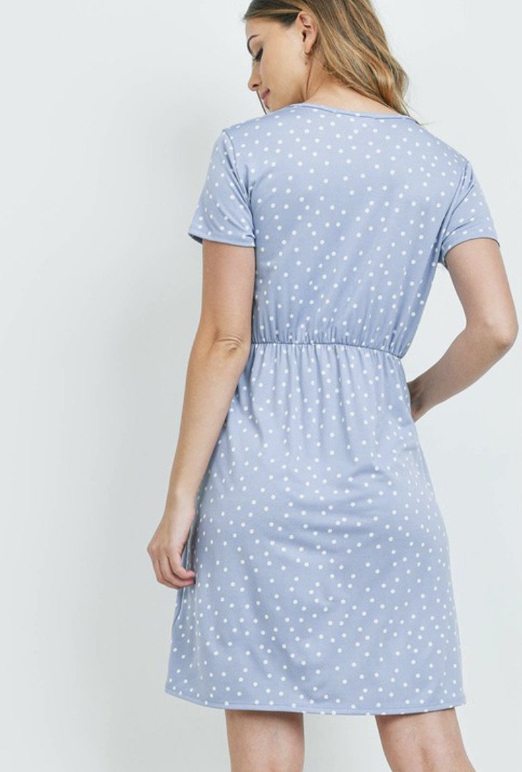 Polka Dot Side Tie Dress