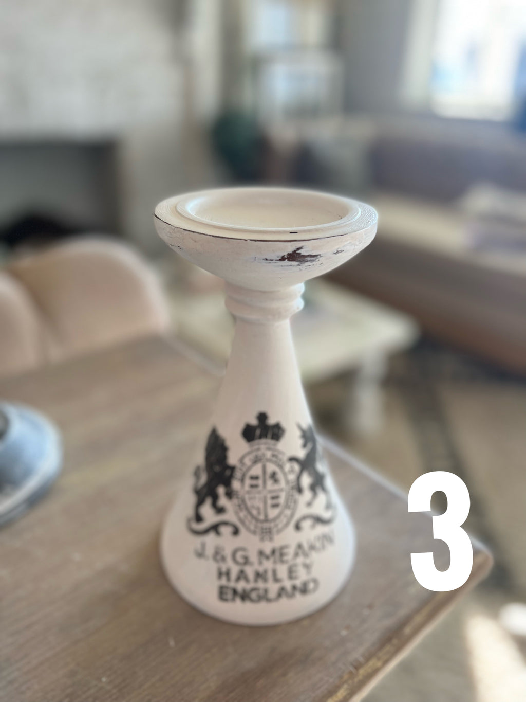 Candlestick sold individually - hand painted