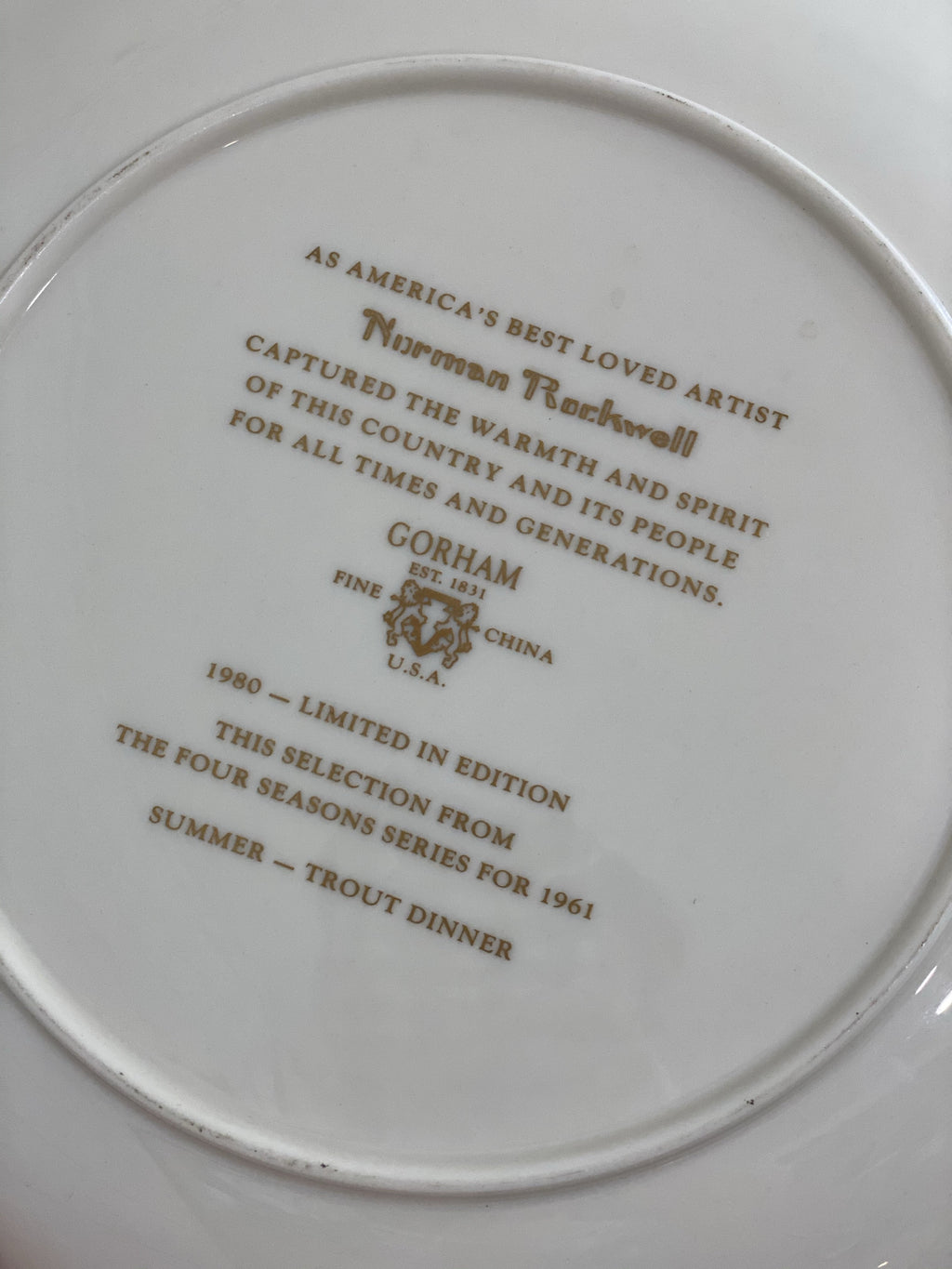 Norman Rockwell Season Plates