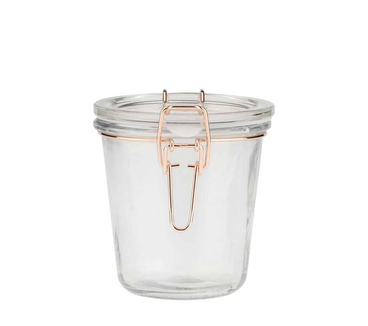 Hermetic Clamp Jar with rose gold clasp