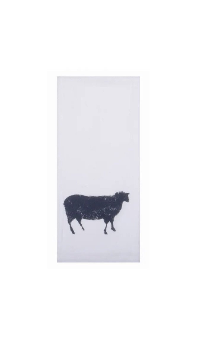 Farmhouse Cow White Towel