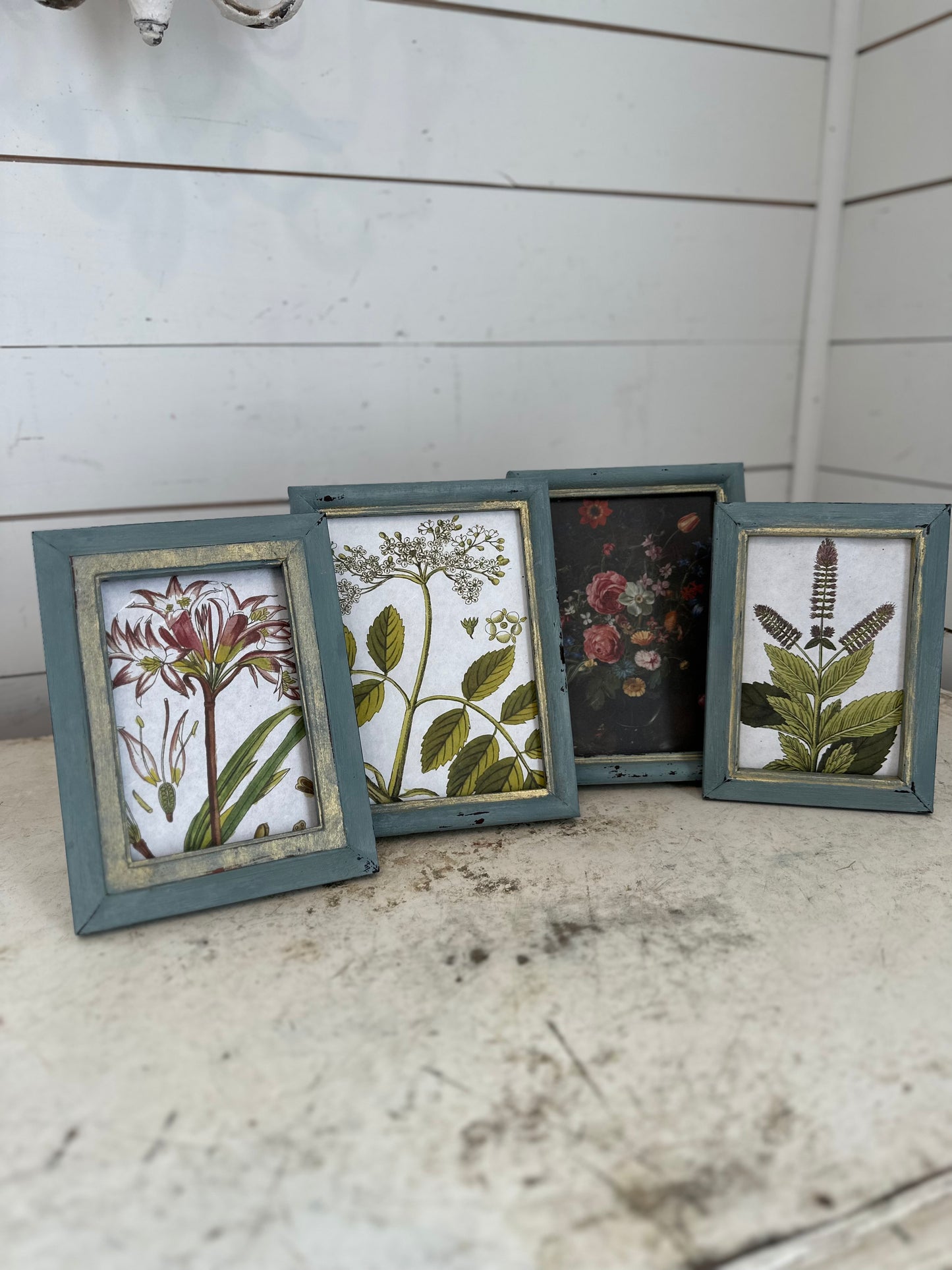 Small Floral Prints - Hand Painted Frames