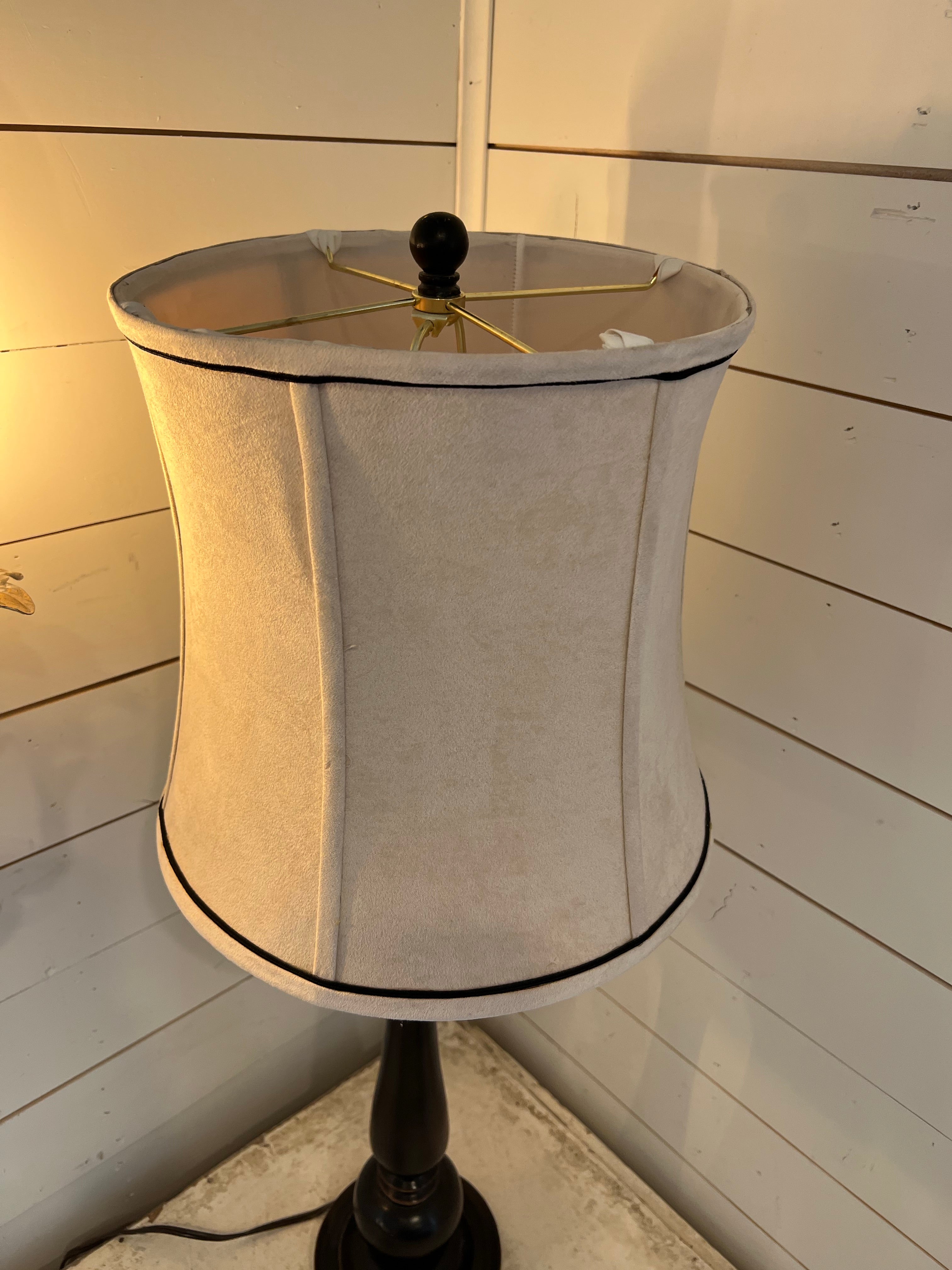 Tall Lamp with microfiber shade