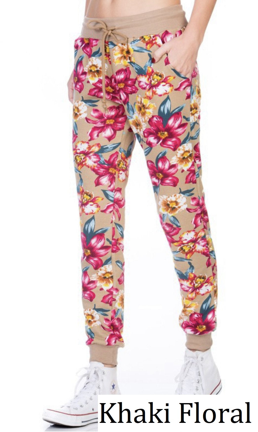 French Terry Floral Joggers*