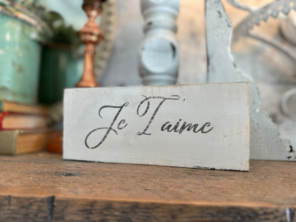 French Valentines Signs - Hand Painted and Stenciled
