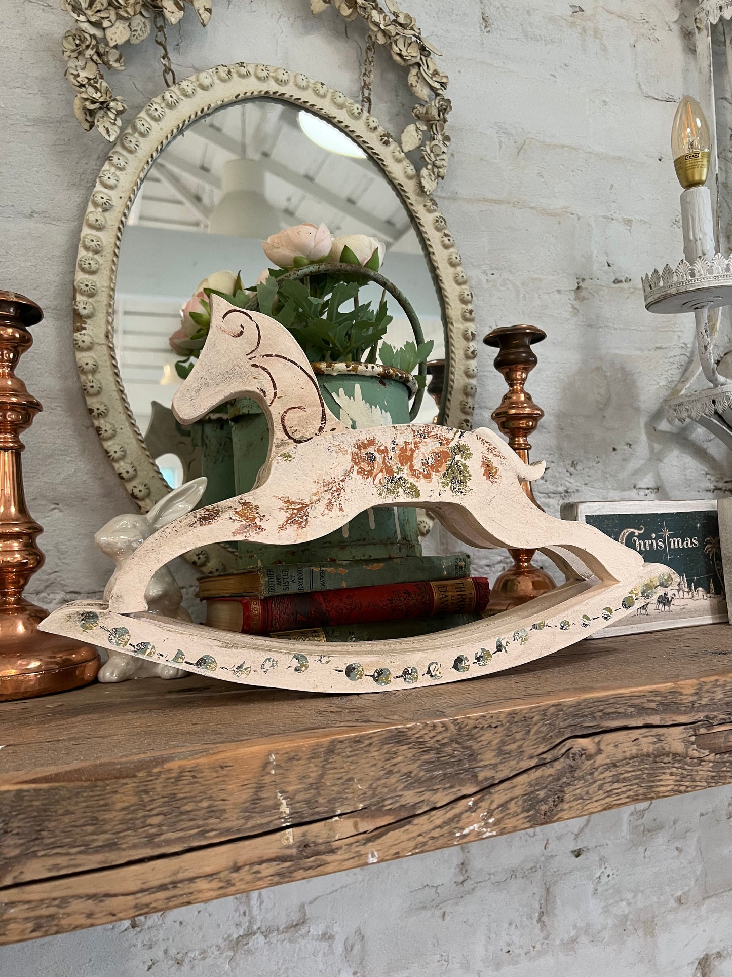 Hand Painted Swedish Style Rocking by Horse