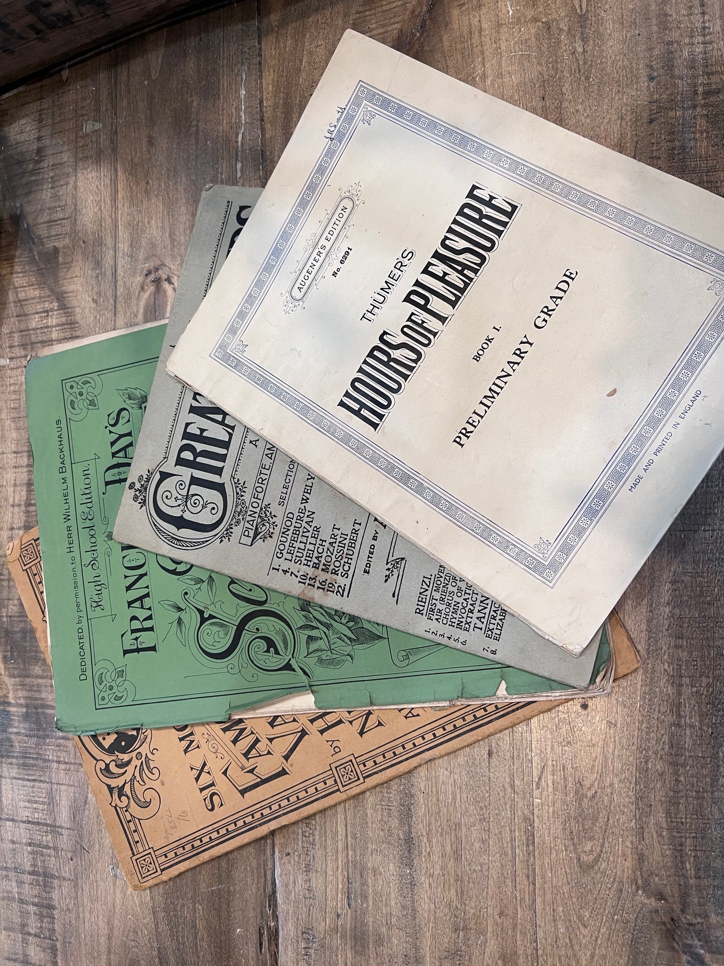 Vintage and Antique music books and Sheet Music