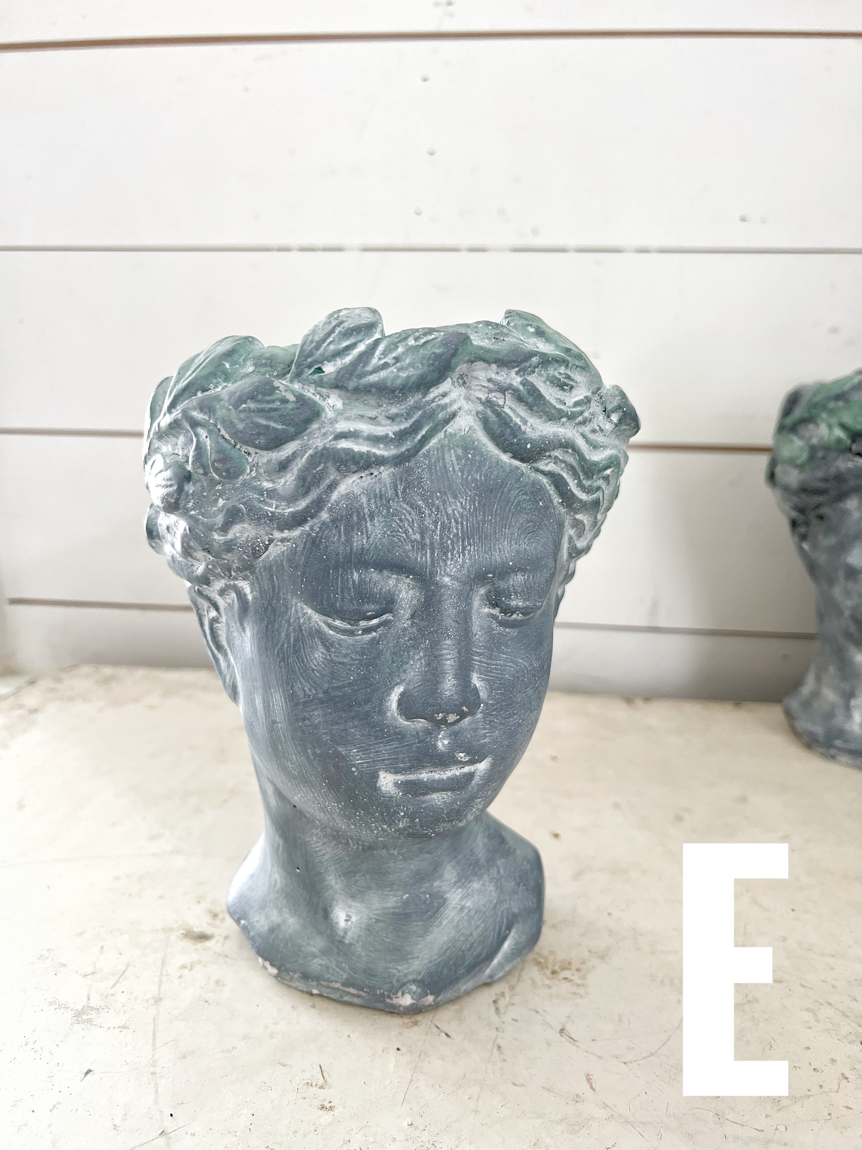 Hand Painted Bust Pots