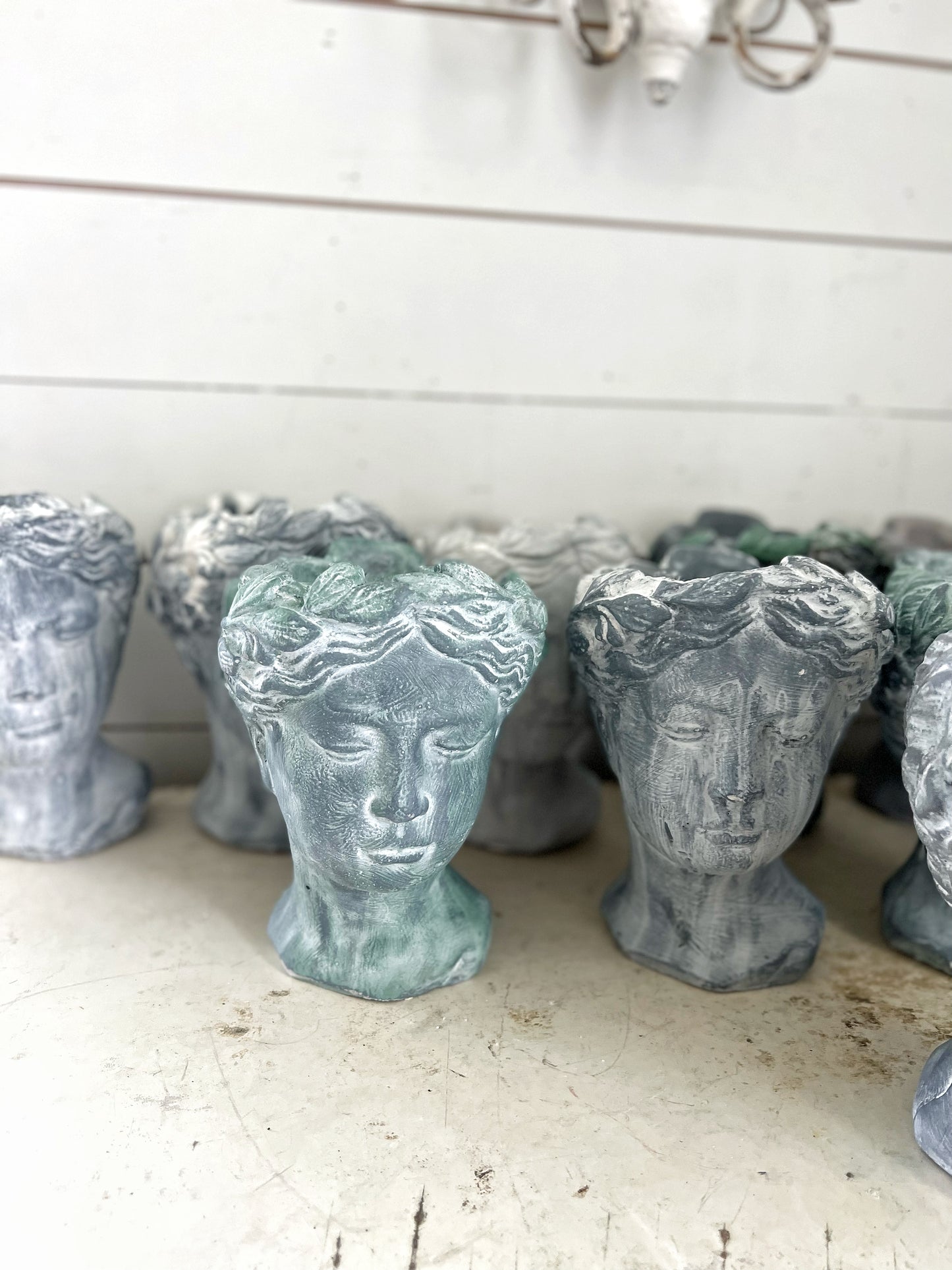 Hand Painted Bust Pots