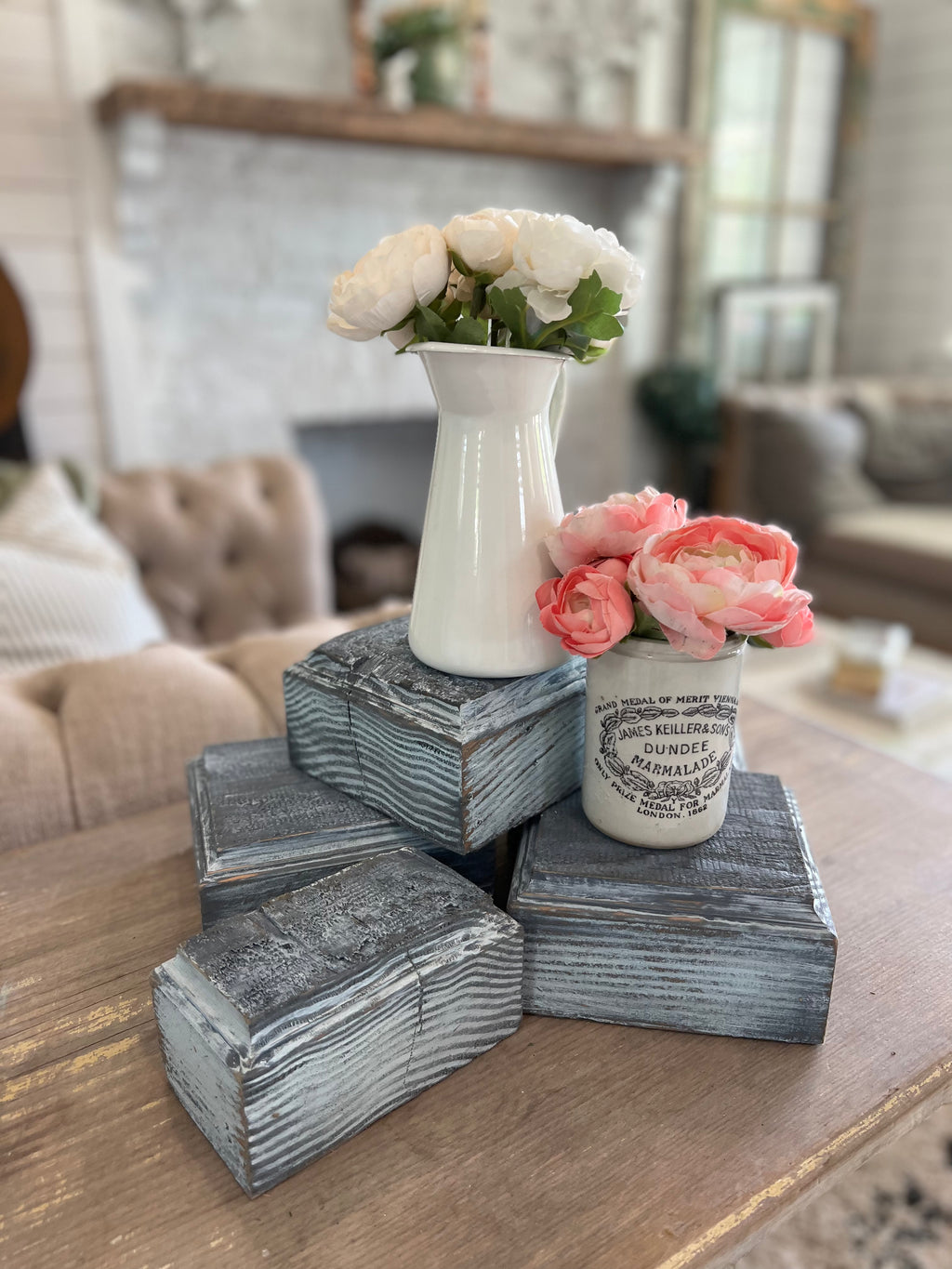 Hand Painted Reclaimed Pedestals